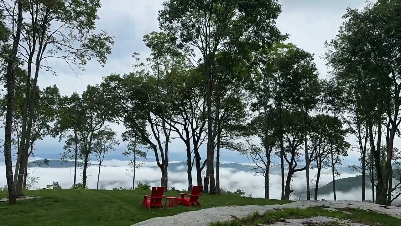 Clouds Rolling in Over the Blue Ridge Mountains