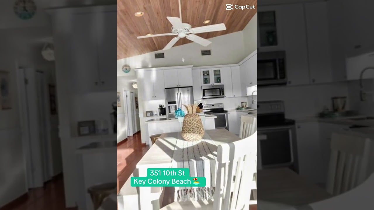 351 10th St. is it gorgeous 4 bed, 3 bath canal front home in Key Colony Beach.