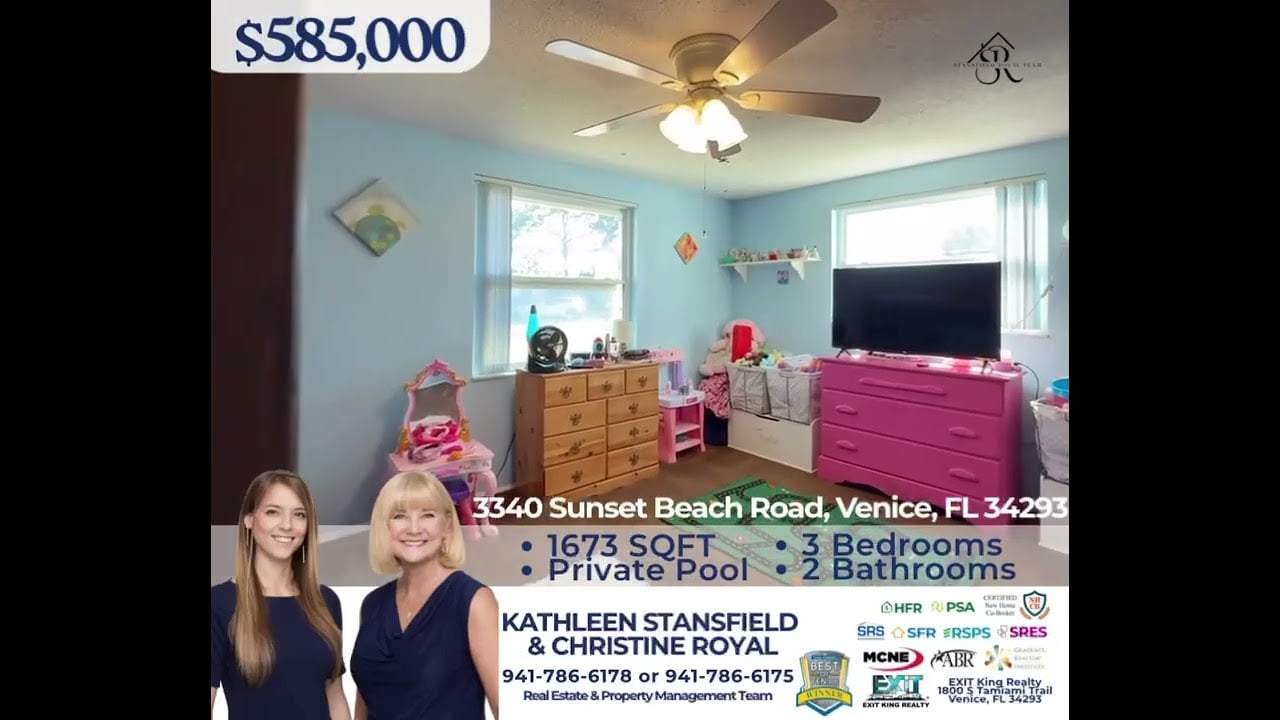 3/2 Pool Home in South Venice, Fl Asking $585,000.