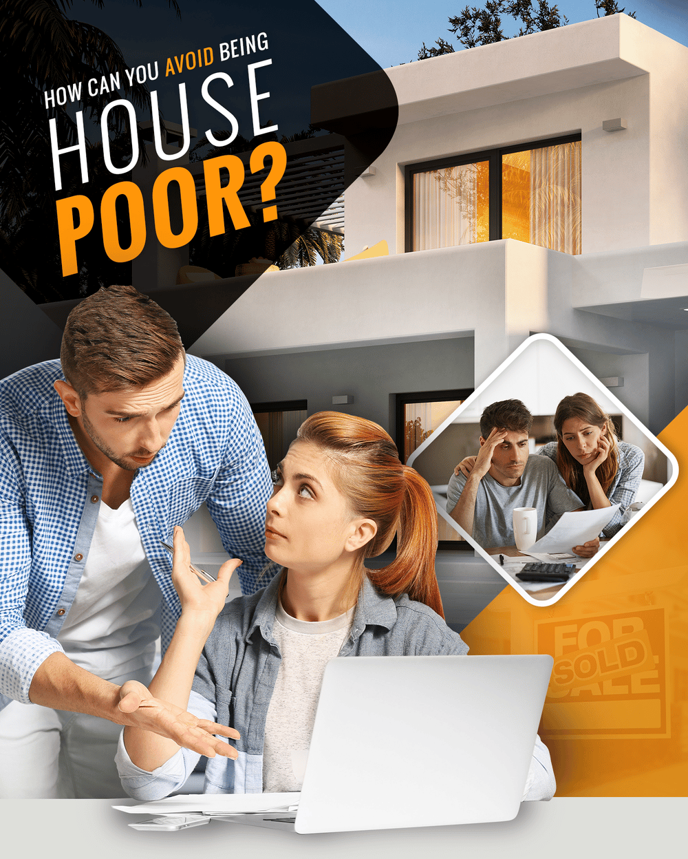 Graphic about avoiding becoming house poor