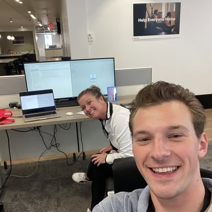 Aaron in the office