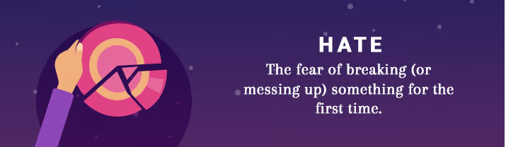 HATE: The fear of breaking (or messing up) something for the first time.