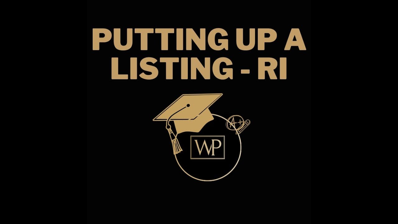 Putting up a Listing - Rhode Island MLS