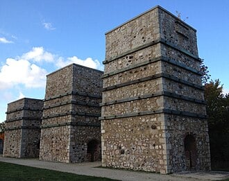 Historic stone kilns at Lime Kiln Park in Grafton WI