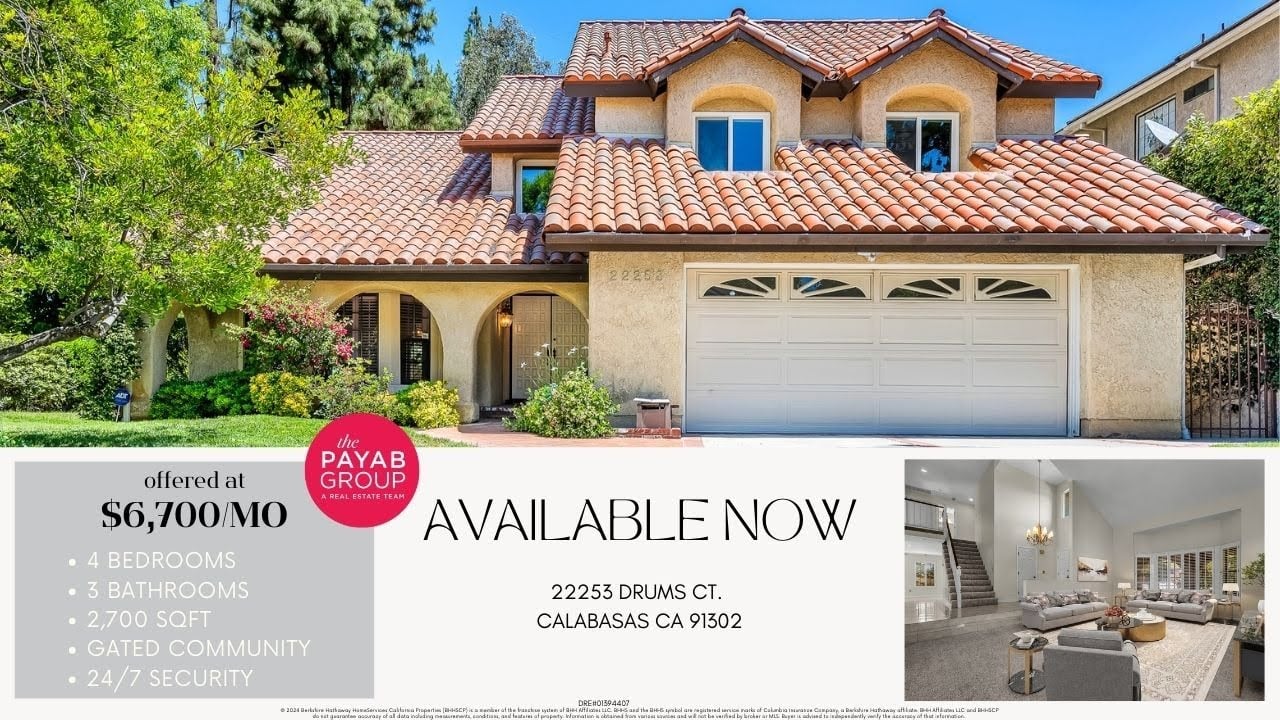 HOUSE FOR LEASE - Calabasas CA 91302