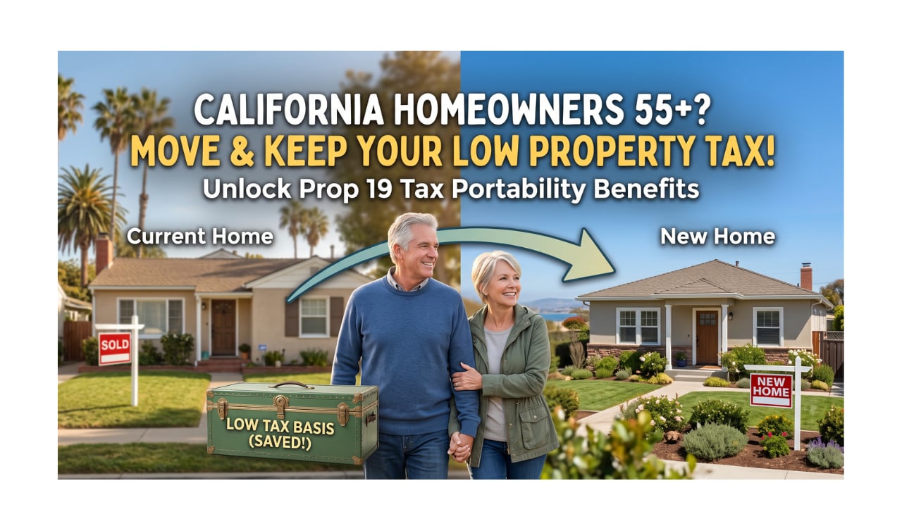 California Proposition 19: How Homeowners 55+ Can Keep Their Low Property Tax When They Move