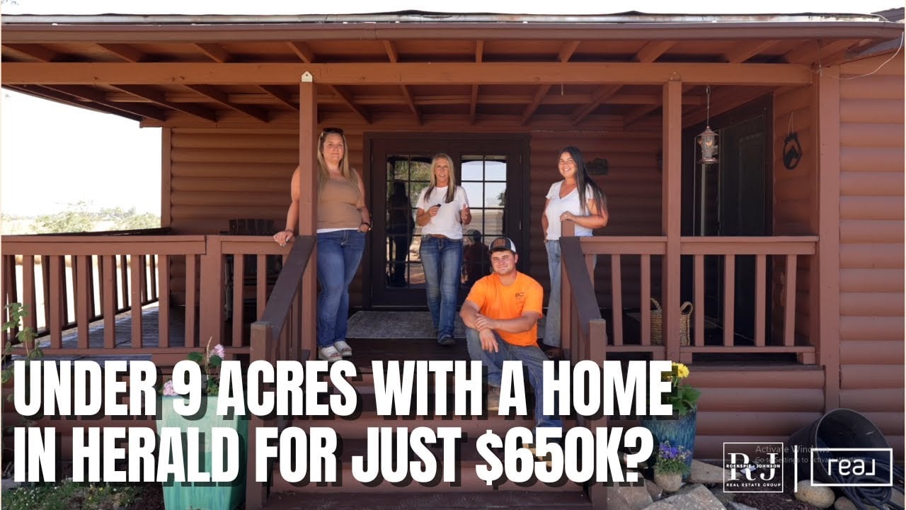 Where else can you find nearly 9 acres with a home in Herald for just $650k?