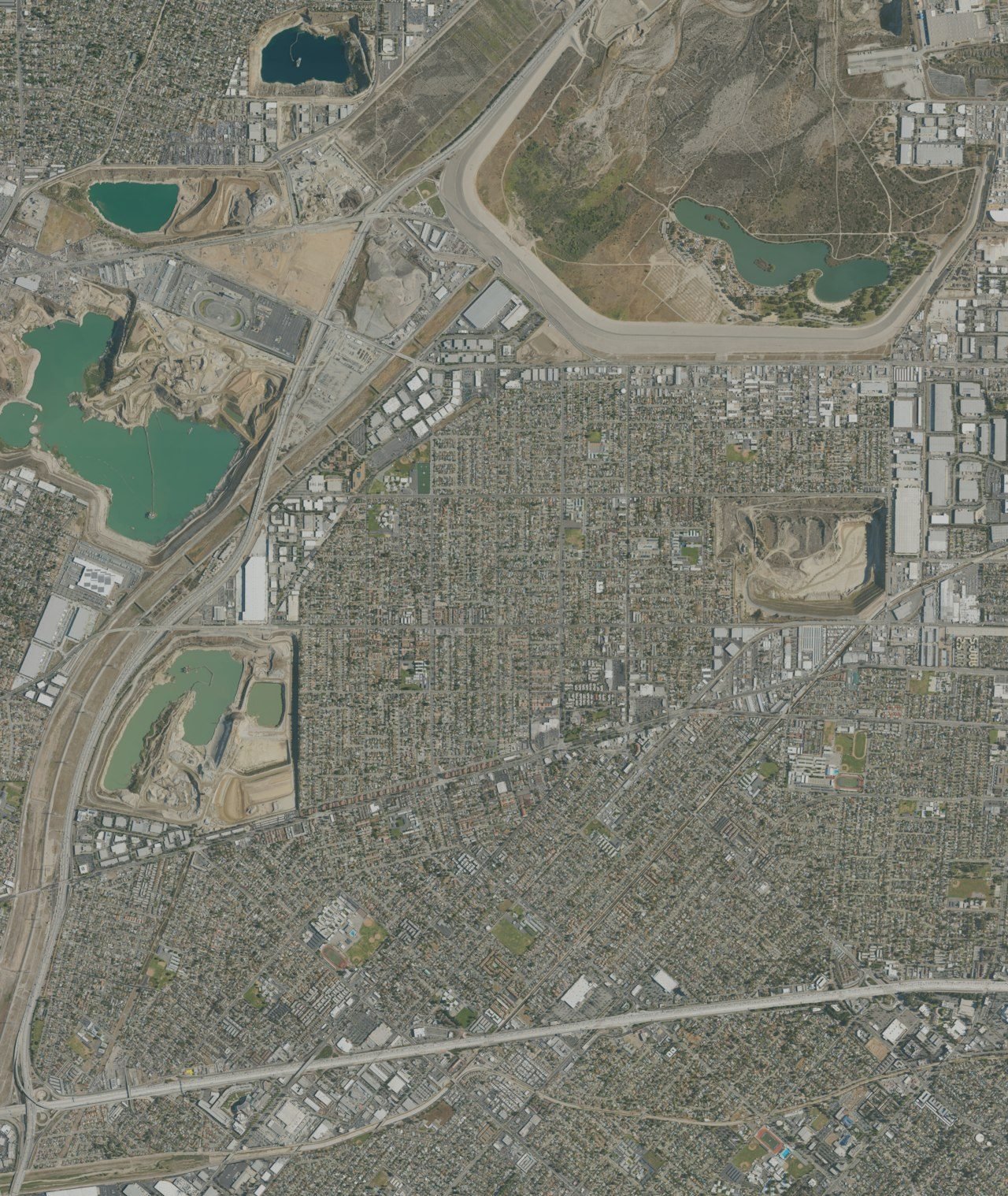 USDA aerial photograph of Baldwin Park and neighboring Irwindale, captured May 2022