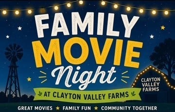 Family Movie Nights Are Coming to Clayton Valley Farms