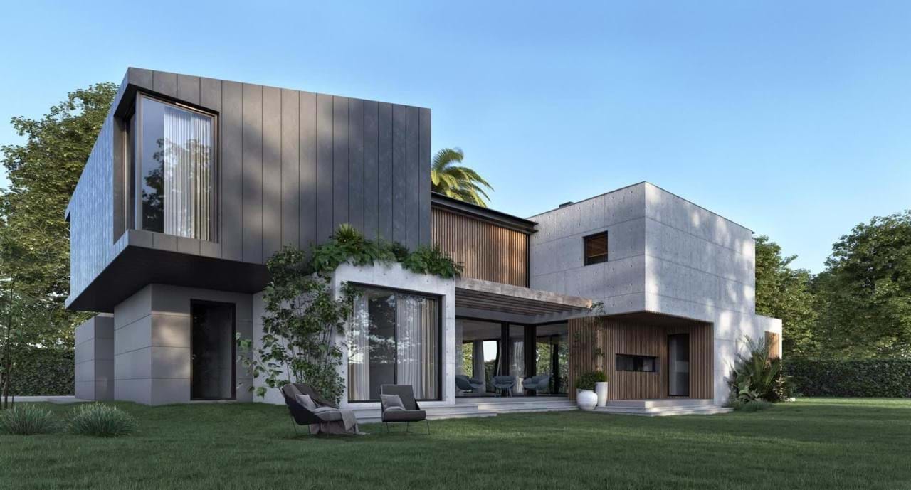 Luxury 6-Suite Contemporary Villa with Pool and Sintra Mountain Views in Areia, Cascais