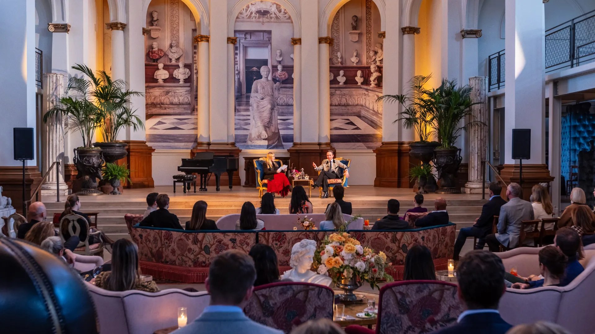 Ken Fulk sharing his insights at a design event with Architectural Digest and Goldman Sachs