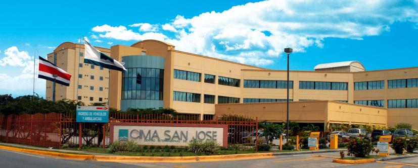 Front of the CIMA Hospital, a private hospital in costa rica