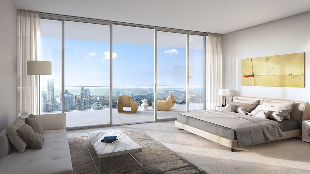 One River Point bedroom 