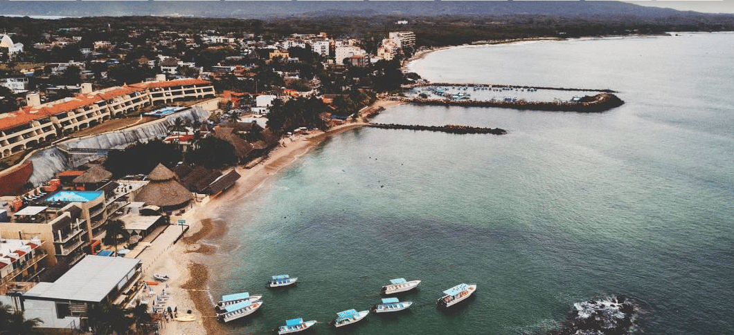 Areal View Of A Marina In Punta De Mita