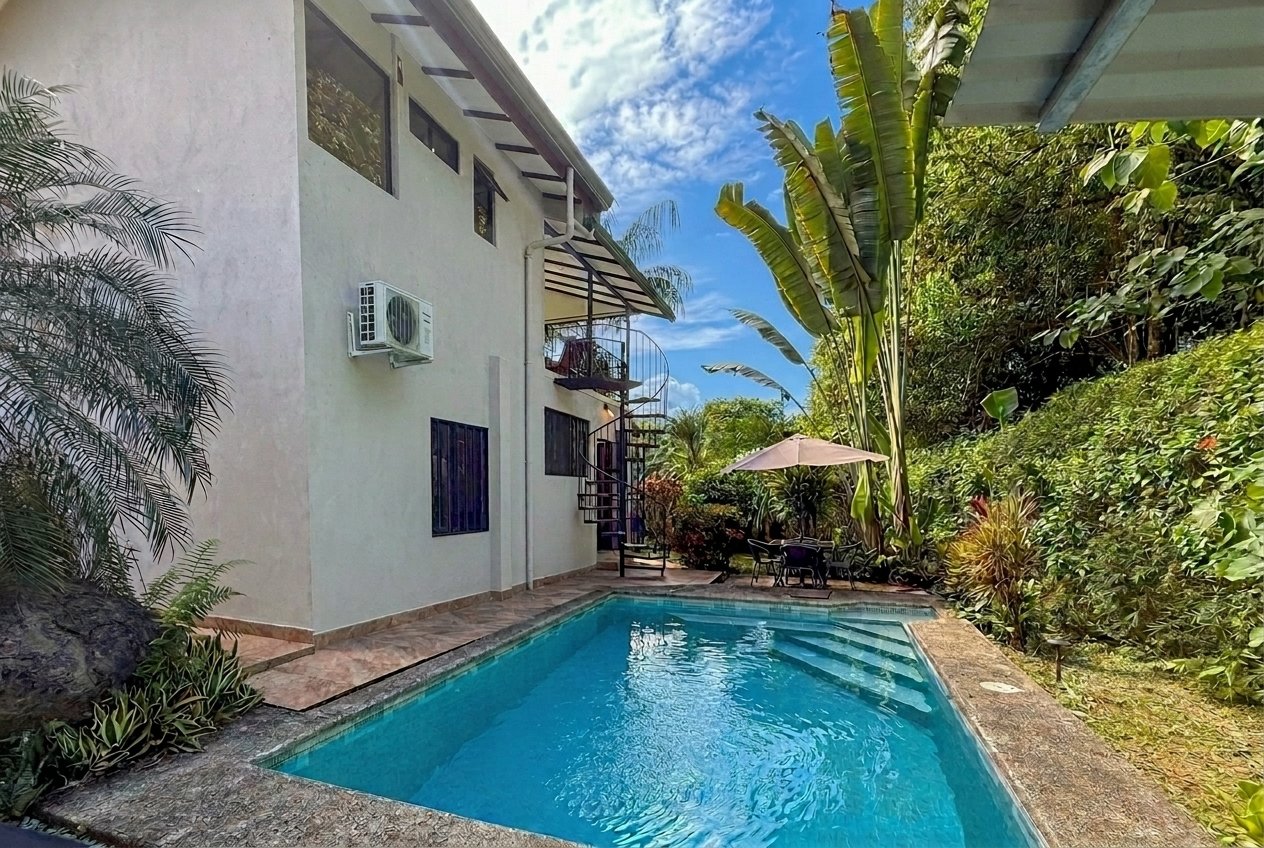 Serene 2-Bedroom Jungle Sanctuary with Private Pool & Gorgeous Balcony Views on Calle Buganvillea in Ojochal Costa Rica