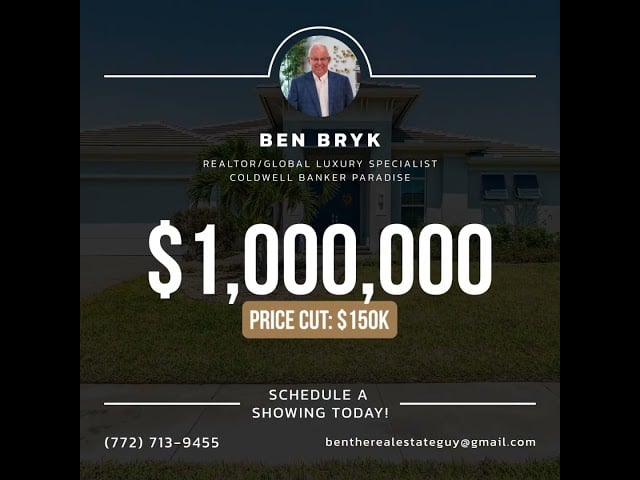 9266 Orchid Cove Circle amazing on the barrier island in Vero Beach priced at 1 million
