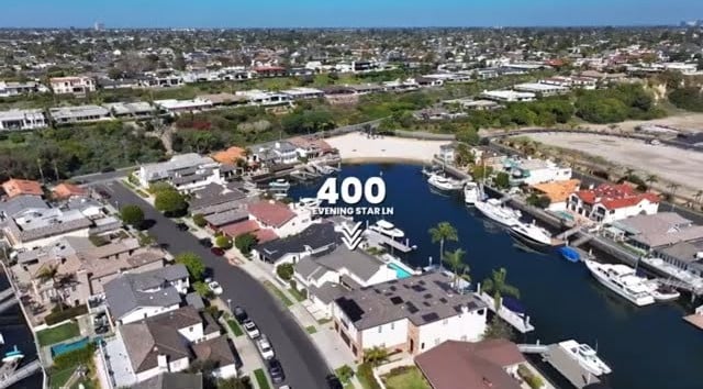 400 Evening Star, Newport Beach. Luxury living on the bayfront with a dock for a 70 foot boat