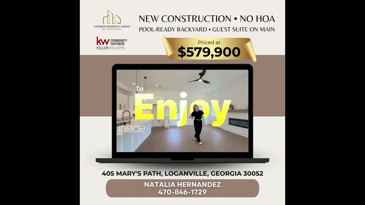 NEW Construction with NO HOA in Loganville, GA | Pool-Ready Backyard!  #dreamhome #realestate