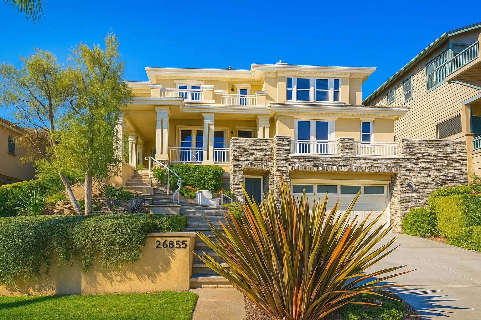 Pines Park overlook and bluff-top homes in Capistrano Beach Palisades