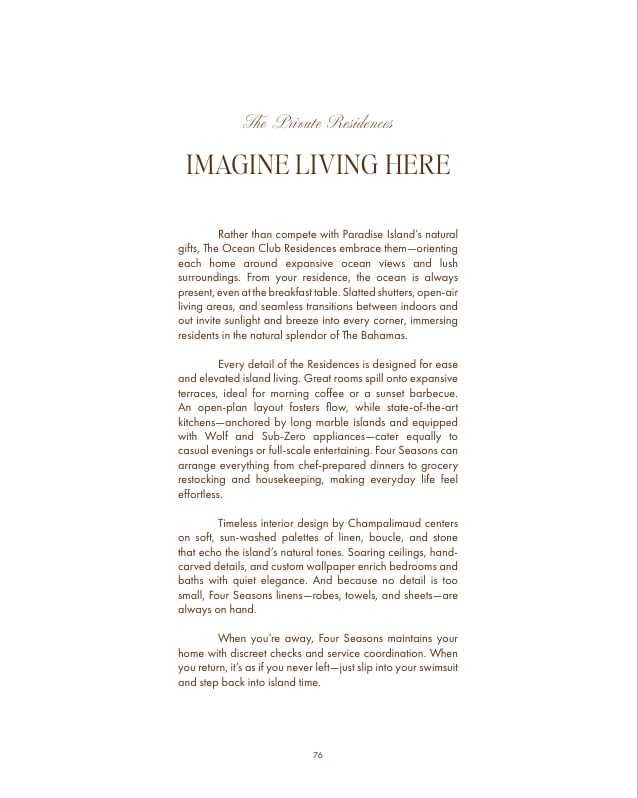 Four Seasons Private Residencies, The Ocean Club, Bahamas