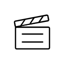 Video clapperboard icon