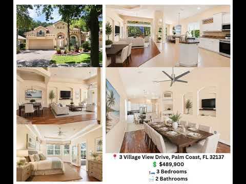 🏡 NEW PALM COAST HOME FOR SALE – GRAND HAVEN GOLF COMMUNITY! 📍 3 Village View Dr., Palm Coast, FL