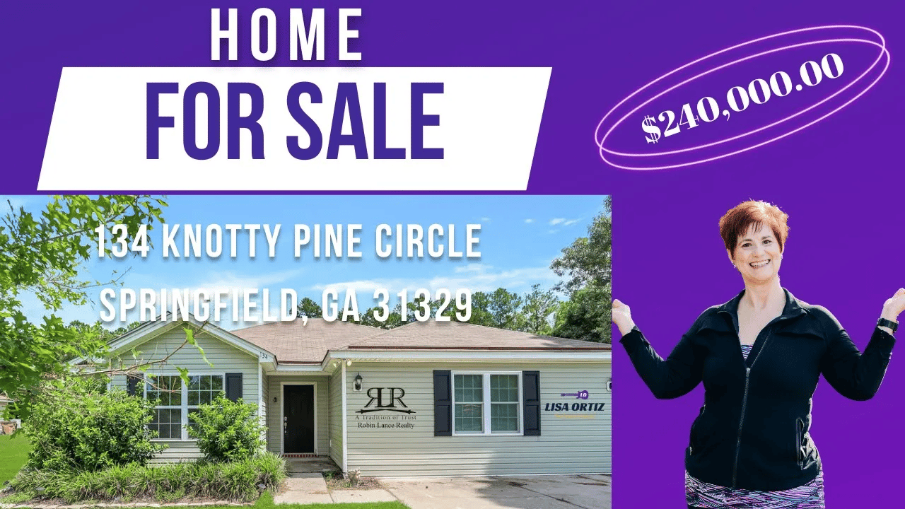 House For Sale 134 Knotty Pine Circle, Springfield, Ga 31329