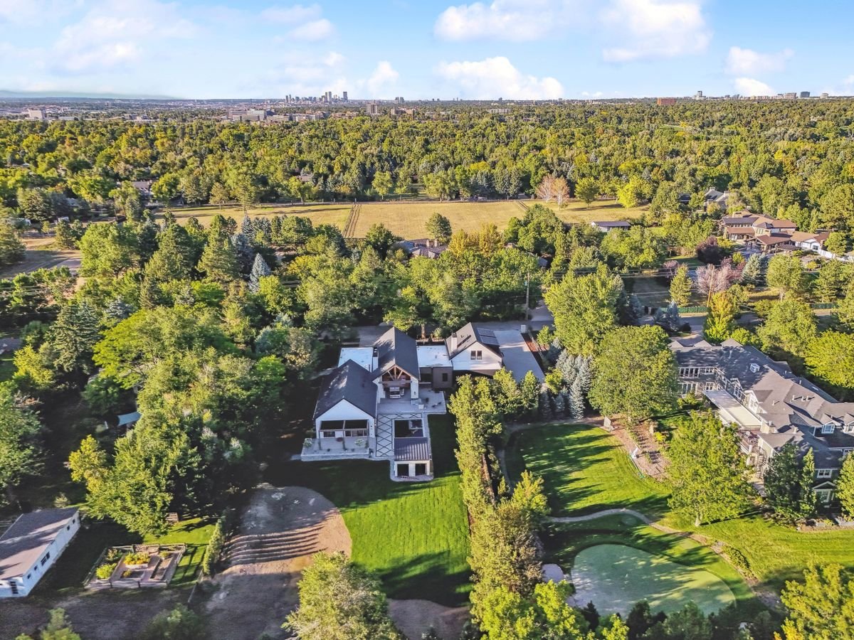 Aerial of Cherry Hills Village Estate