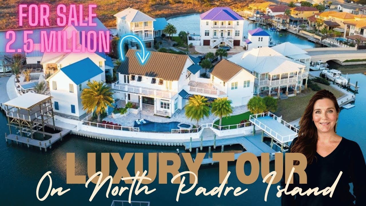 Luxury Waterfront Home Tour | 13805 Commodores Pointe | North Padre Island | Moving to Texas