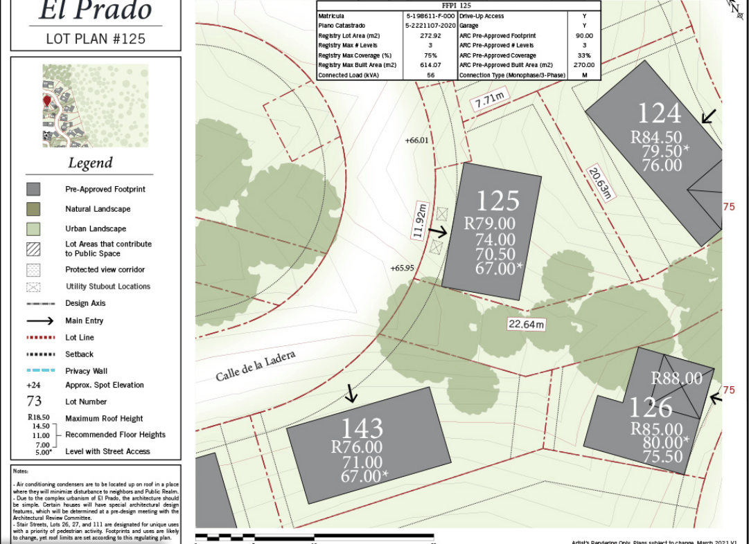 El Prado Lot #125 | Ocean View Homesite in El Prado at Las Catalinas 