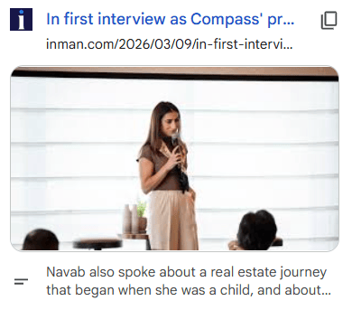 In first interview as Compass' president, Neda Navab says agents are the brokerage's 'heartbeat'