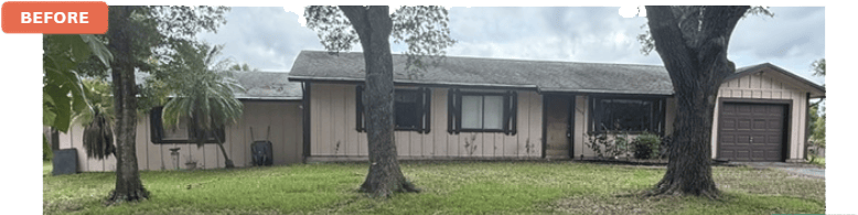 Before - neglected exterior