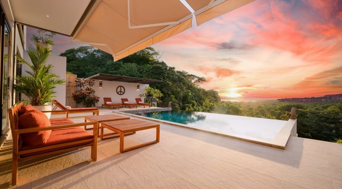 Modern Tropical Estate with Ocean & Sunset Views