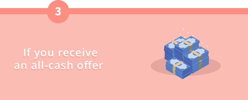 Step 3: If you receive an all-cash offer.