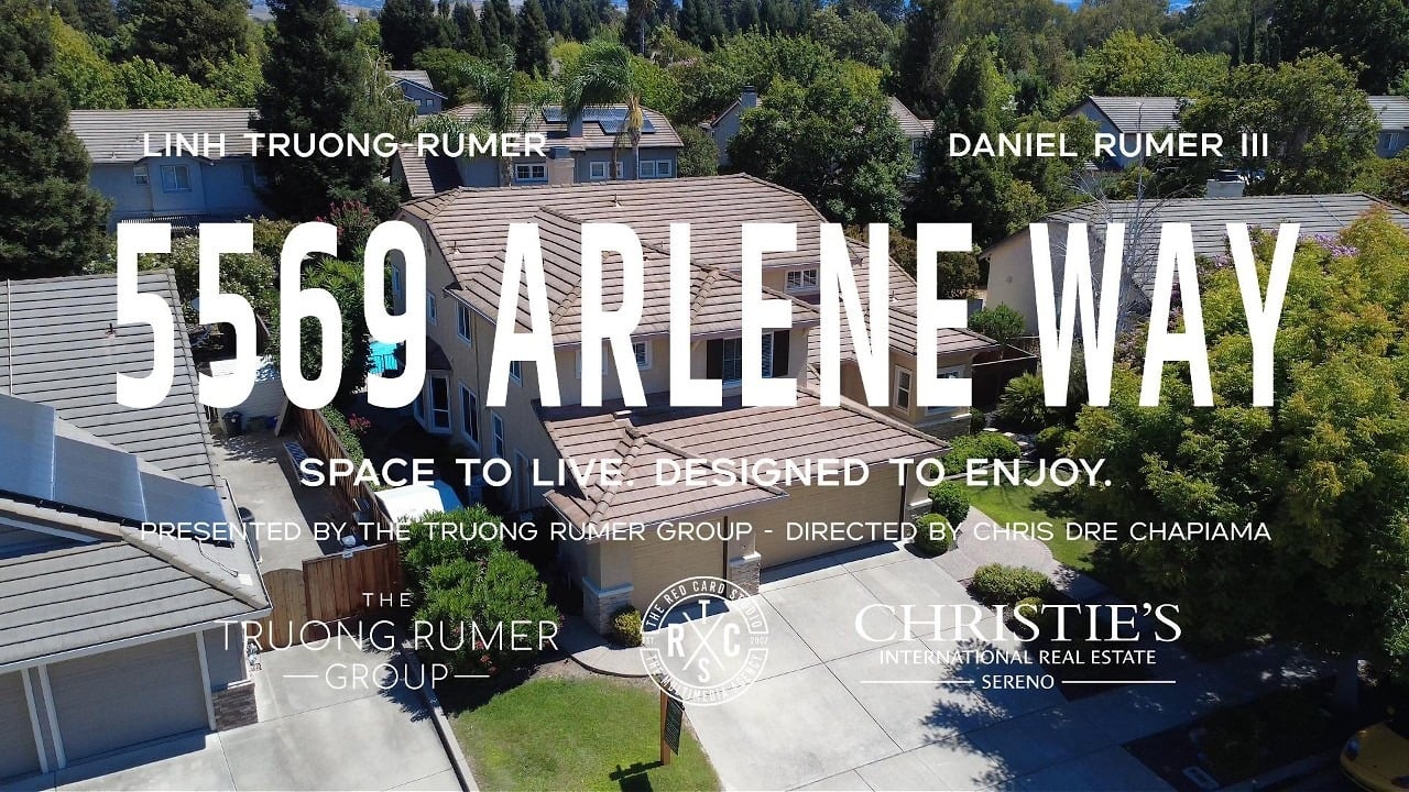 Featured video title card for 5569 Arlene Way, presented by the Truong Rumer Group.