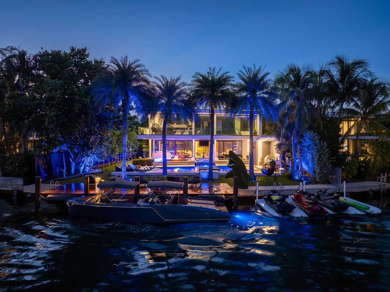 Striking Modern Tri-Level Waterfront Estate