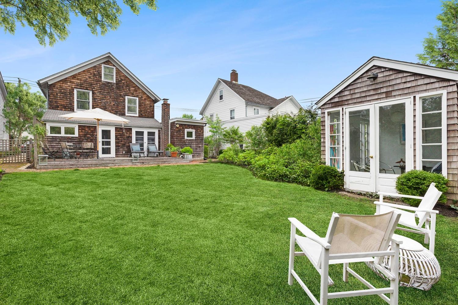 Circa 1900 Cedar-Shingled Historic Home with Designer Upgrades & a Fab Yard