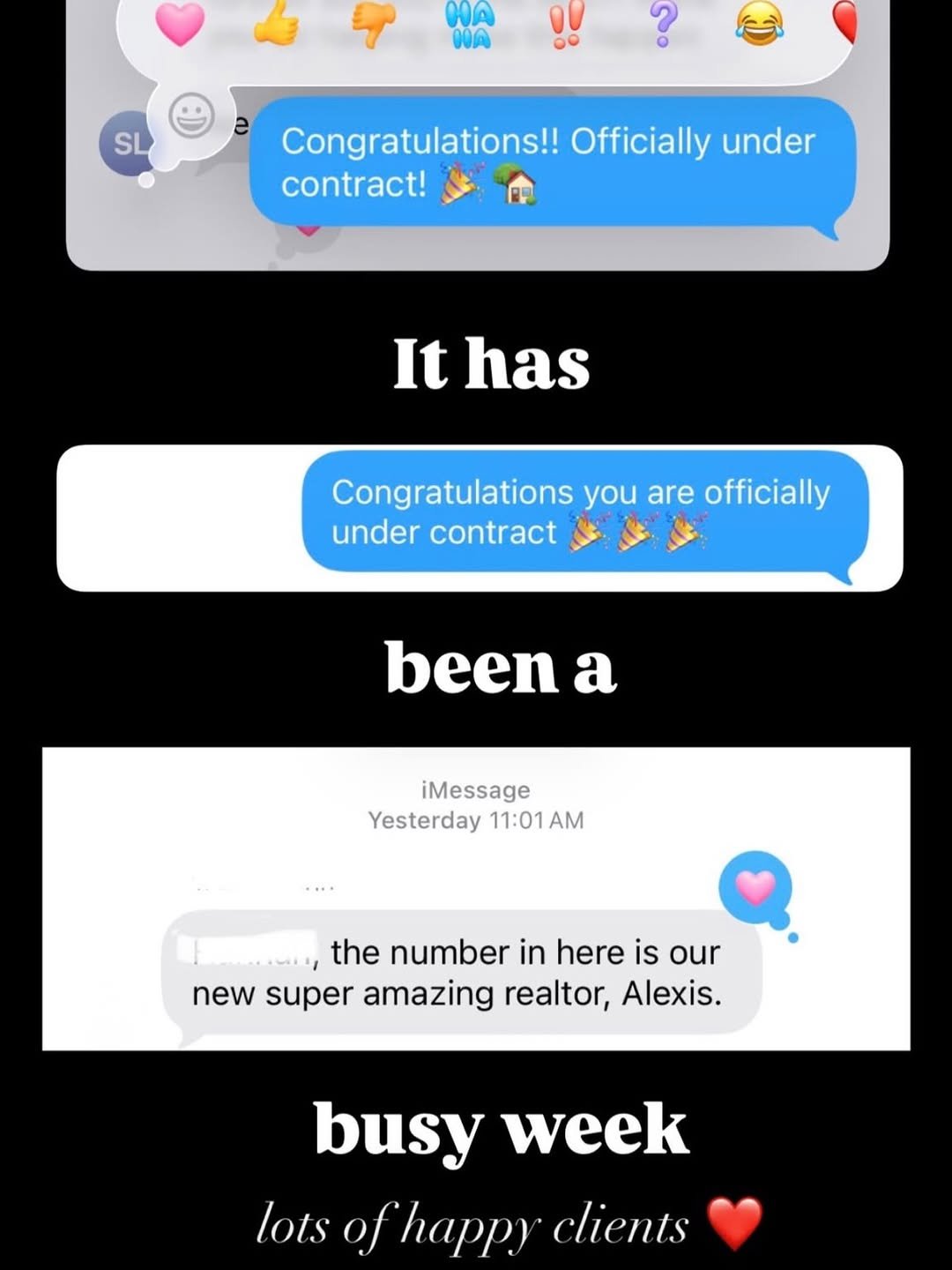 Tammy Petit Loveland and Alexis Petit celebrating a home closing with clients at Meridian Group Real Estate in Parker, CO