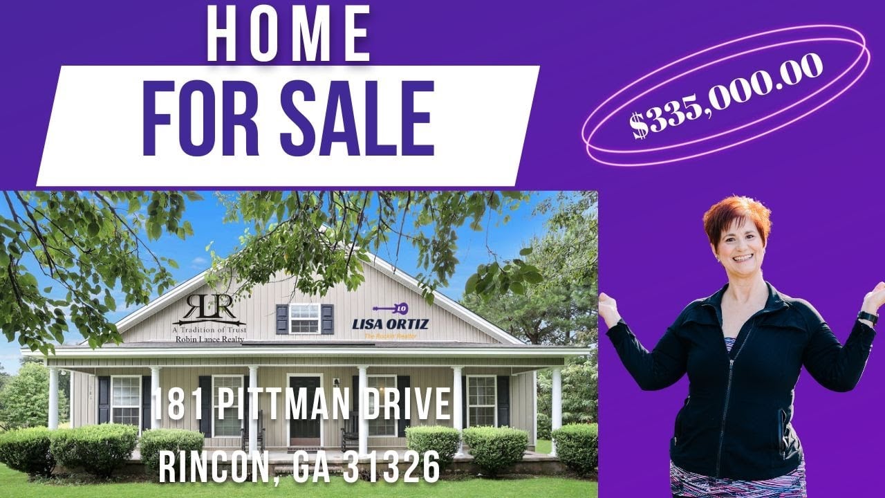 Renovated Home on 1 Acre of Tranquility For Sale 181 Pittman Drive, Rincon, GA 31326