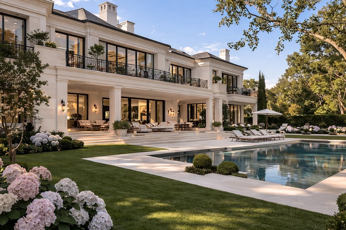 Luxury Belle Meade estate with resort-style pool and landscaped grounds in Nashville, Tennessee