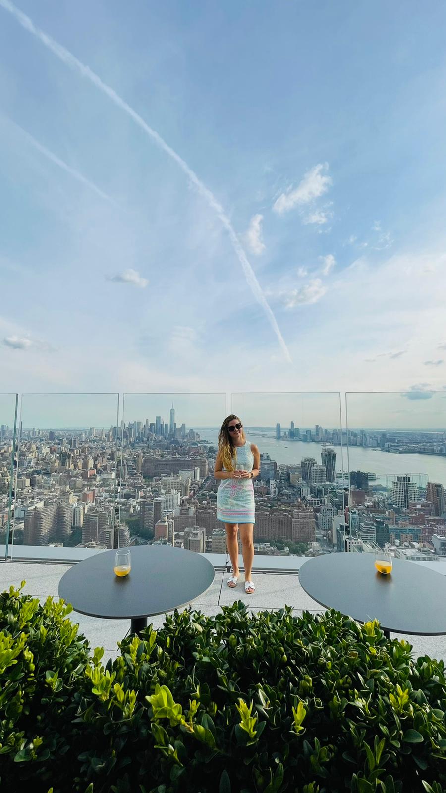 Vista de Manhattan desde un rooftop recomendado por María Fernanda Roda