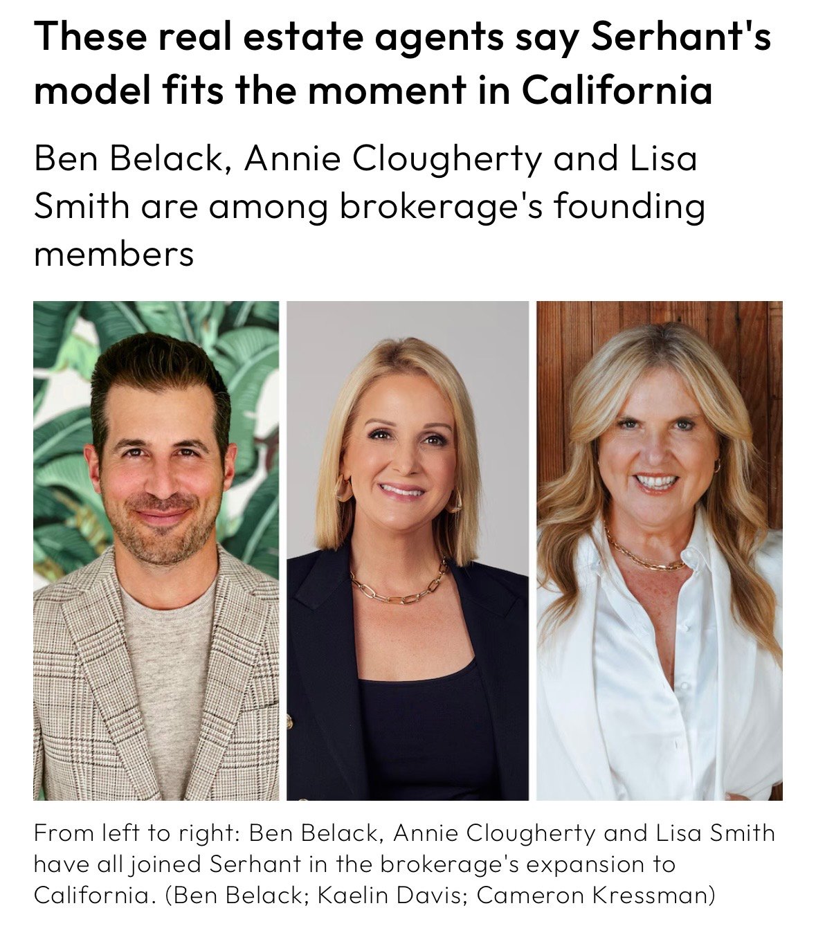 These real estate agents say Serhant's model fits the moment in California