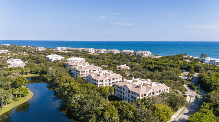 Oceanfront luxury condominium residences with Atlantic Ocean views on the Vero Beach barrier island