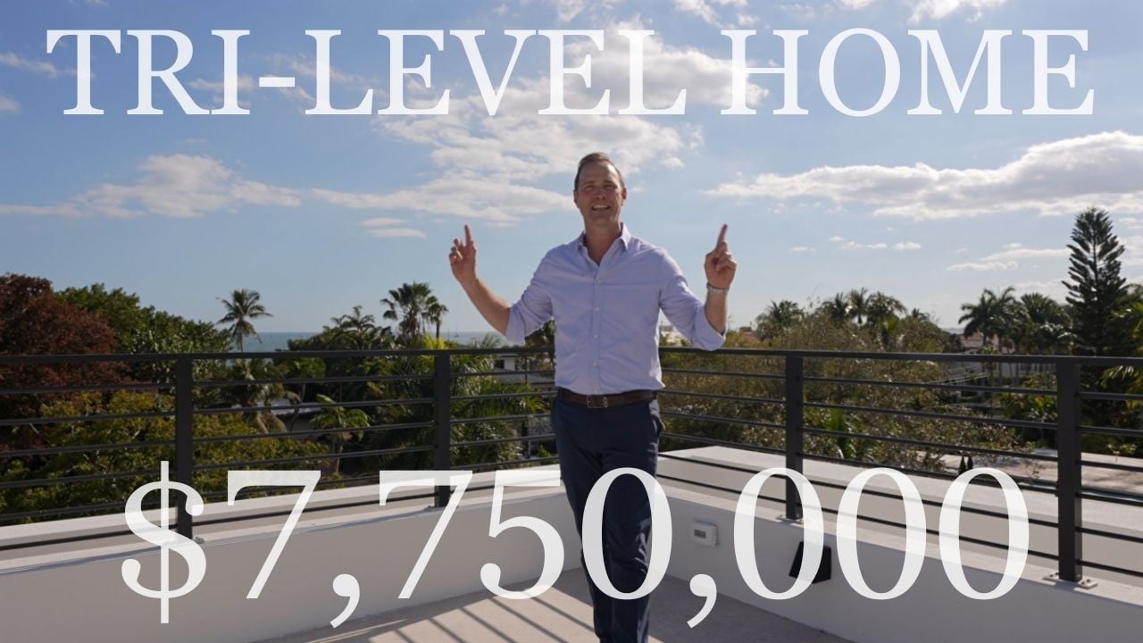 $7.7M Tri-Level Home in Miami with Rooftop Bay Views for Sale | 3551 Crystal Ct, Coconut Grove