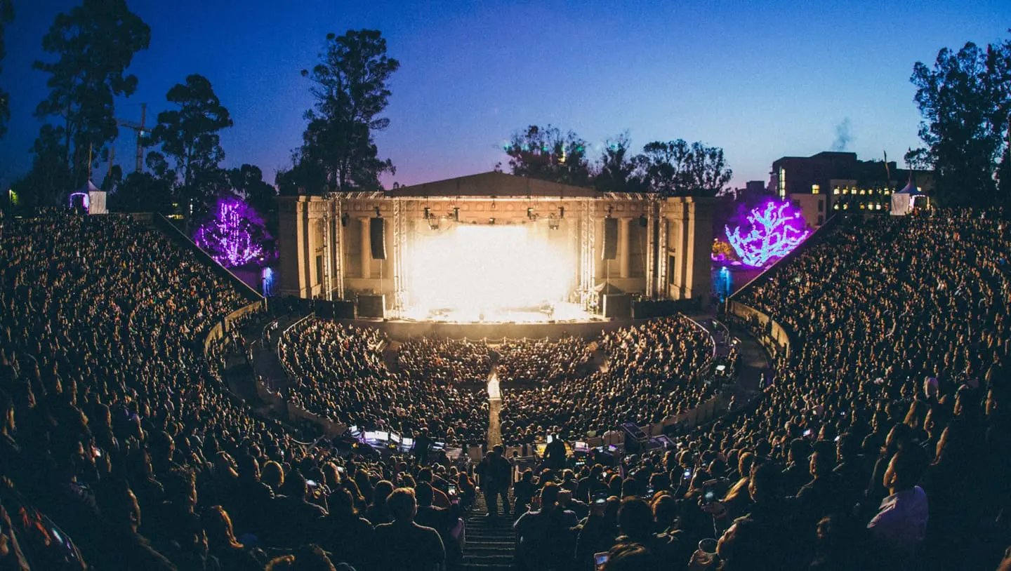 The Greek Theater’s design ensures that every seat offers a great view and sound experience