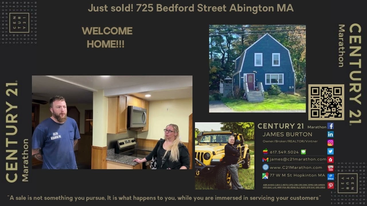725 Bedford Street Abington MA sold by REALTOR James burton of CENTURY 21 Marathon