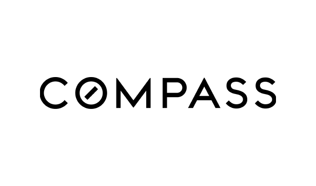 The official Compass Real Estate logo, representing the top luxury real estate brokerage in Jackson Hole, California, and the U.S. by sales volume in 2024.