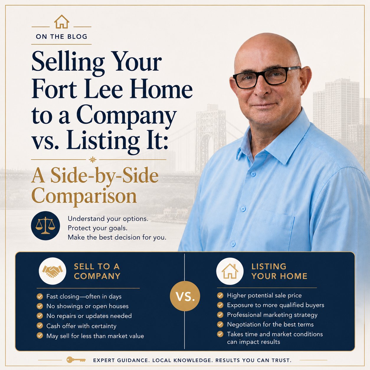 Selling Your Fort Lee Home to a Company vs. Listing It: A Side-by-Side Comparison