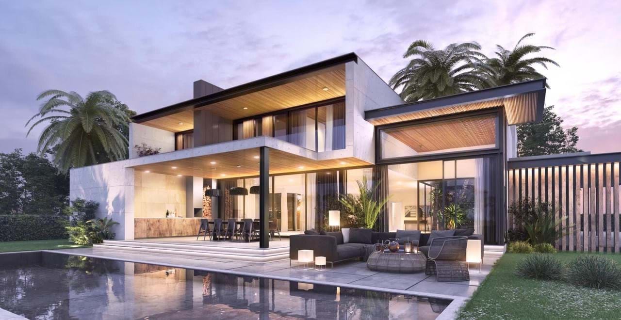 Luxury 6-Suite Contemporary Villa with Pool and Sintra Mountain Views in Areia, Cascais