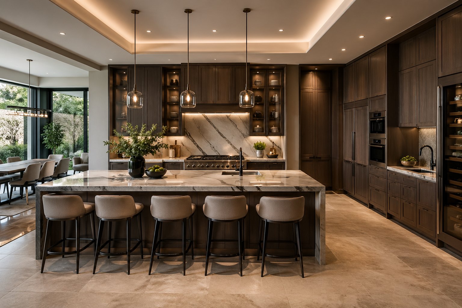 Custom interior features in a San Luis Obispo County home